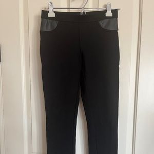 DKNY XS Stretch Skinny Jeans with faux leather pockets